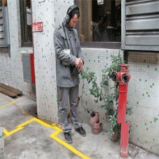 水管漏水检测现场